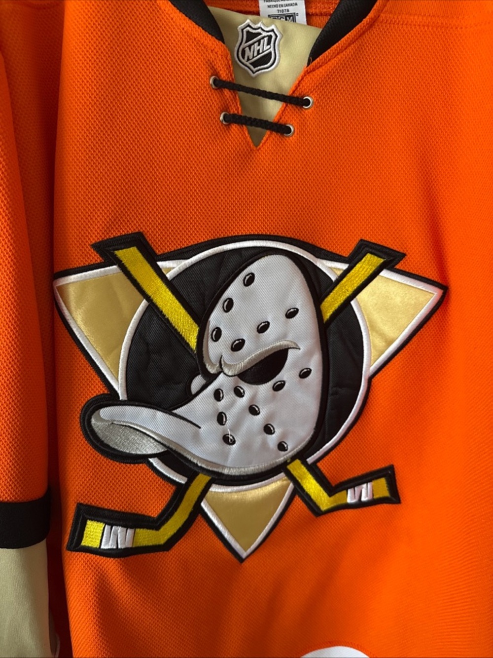 MEN’S REEBOK JOHN GIBSON #36 2015 REEBOK ANAHEIM DUCKS 3rd JERSEY SZ 52 RARE - Picture 2 of 6